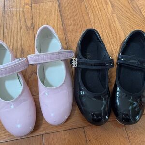 Kids Pink and Black Mary Jane Shoes